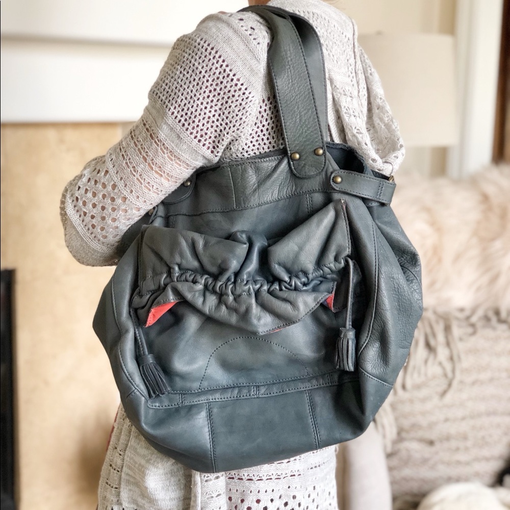 Anthropologie Lucky Penny Leather Bag